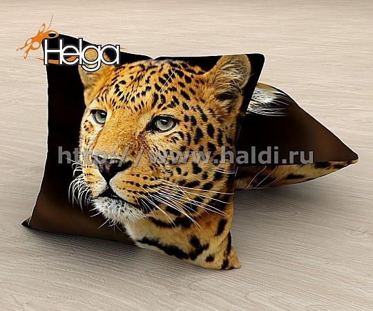 Купить Леопард арт.ТФП2510 v4 (45х45-1шт) фотоподушка (подушка Мокрый шелк ТФП)
