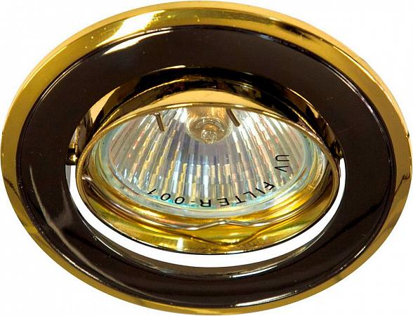 Купить Светильник встраиваемый Feron 301T-MR16 потолочный MR16 G5.3 черный-золото