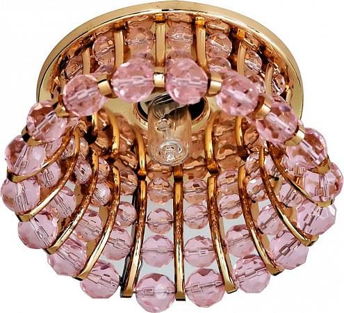 Купить Светильник встраиваемый Feron CD2120 потолочный JCD9 G9 розовый, золотистый