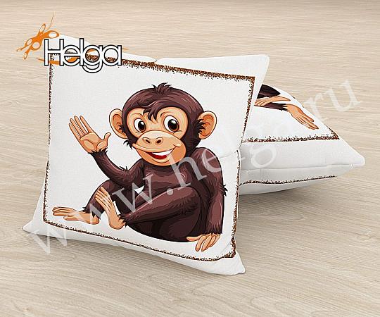 Купить Символ года-обезьянка арт.ТФП5123 (45х45-1шт) фотоподушка (подушка Мокрый шелк ТФП)