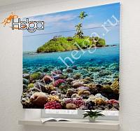 Купить Коралловый остров арт.ТФР2345 римская фотоштора (Ализе 5v 140х160 ТФР)