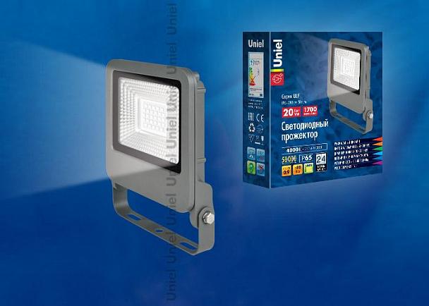 Купить Прожектор светодиодный (UL-00002065) Uniel 20W 4000K ULF-F17-20W/NW