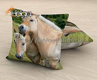 Купить Лошадь с жеребенком арт.ТФП2924 (45х45-1шт)  фотоподушка (подушка Габардин ТФП)