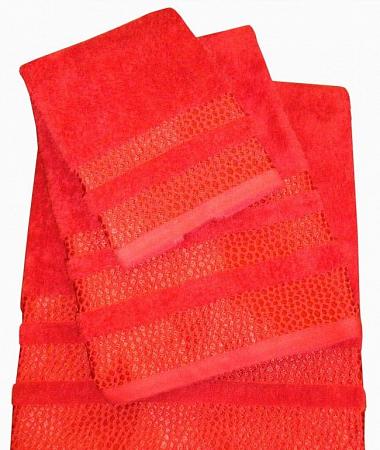 Купить Полотенце для ног TAC махровое/50*70, 700 г/м2 BUBBLES, красный