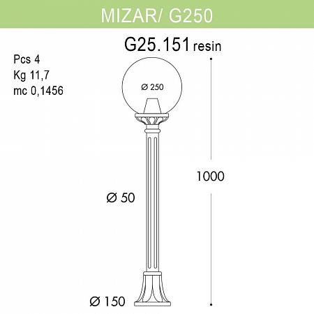 Купить Уличный светильник Fumagalli Mizarr/G250 G25.151.000.AYE27