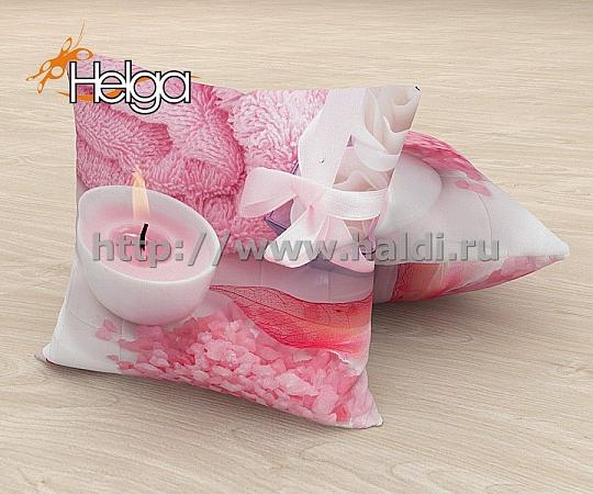 Купить Розовые свечи арт.ТФП3006 (45х45-1шт) фотоподушка (подушка Габардин ТФП)