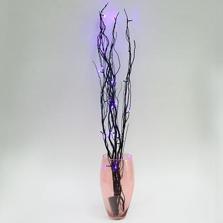 Купить Ветка декоративная светодиодная Feron LD215B c фиолетовой подсветкой от батареек, высота 100 см
