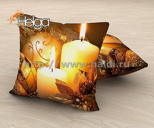 Купить Новогодние свечи арт.ТФП2969 v2 (45х45-1шт) фотоподушка (подушка Оксфорд ТФП)