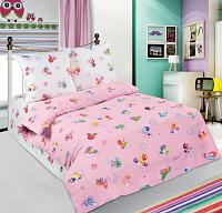 Купить Комплект постельного белья в детскую кроватку, поплин (Бусинка, розовый)