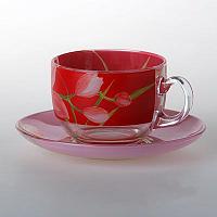 Купить Чайный набор на 6 персон RED ORCHIS, объем чашки 220 мл