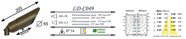 Купить Ландшафтный светильник LD-Lighting LD-CO49