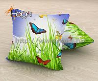 Купить Бабочки на поляне арт.ТФП3352 (45х45-1шт)  фотоподушка (подушка Габардин ТФП)