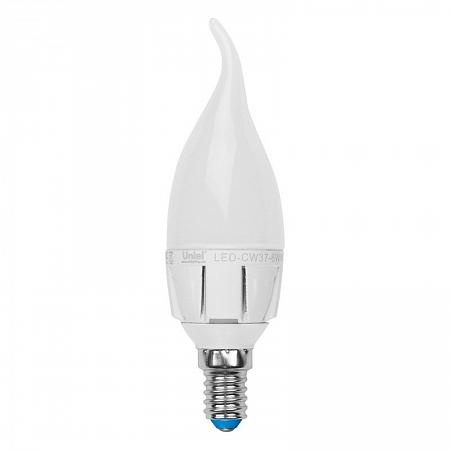 Купить Лампа светодиодная (08137) E14 6W 3000K свеча на ветру матовая LED-CW37-6W/WW/E14/FR ALM01WH