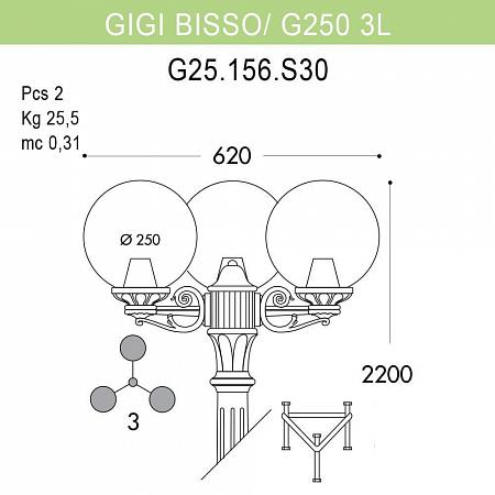 Купить Уличный фонарь Fumagalli Gigi Bisso/G250 G25.156.S30.WXE27