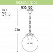 Купить Уличный подвесной светильник Fumagalli Sichem/G300 G30.120.000.WZE27