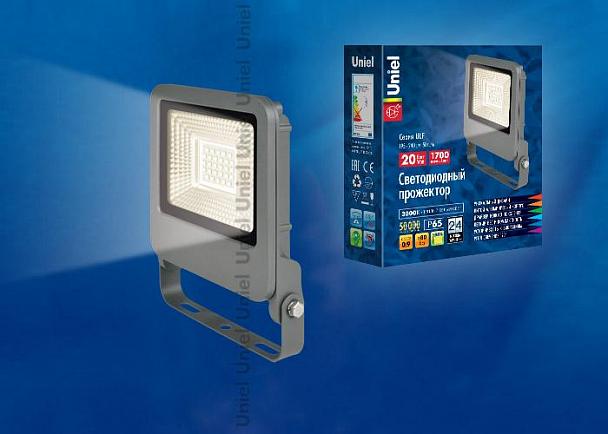 Купить Прожектор светодиодный (UL-00002066) Uniel 20W 3000K ULF-F17-20W/WW