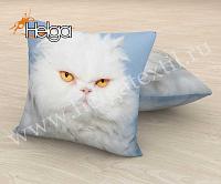Купить Белый кот арт.ТФП3431 (45х45-1шт)  фотоподушка (подушка Габардин ТФП)