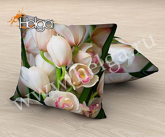 Купить Букет орхидей арт.ТФП3743 (45х45-1шт) фотоподушка (подушка Габардин ТФП)