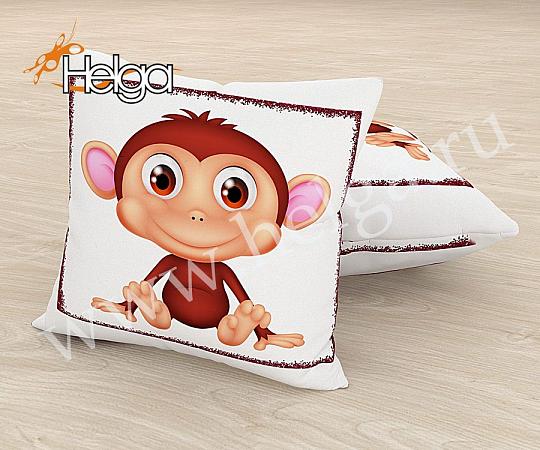 Купить Счастливая обезьянка арт.ТФП5143 (45х45-1шт) фотоподушка (подушка Мокрый шелк ТФП)