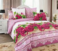 Купить Комплект постельного белья 2-спальный, бязь "Люкс" (Розы 3 D, сиреневый)
