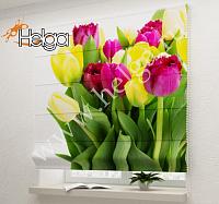 Купить Букет тюльпанов арт.ТФР4849 римская фотоштора (Ализе 4v 120х160 ТФР)
