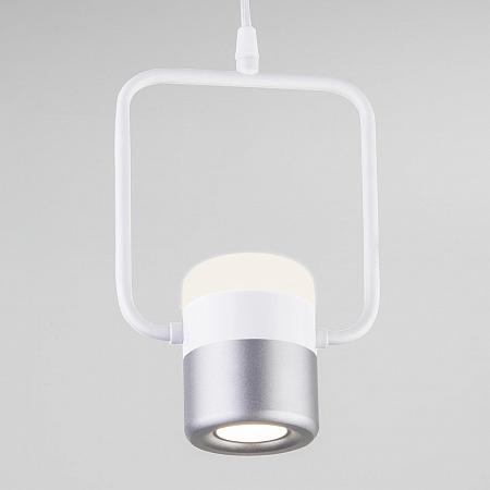 Купить Подвесной светодиодный светильник Eurosvet Oskar 50165/1 LED белый/серебро