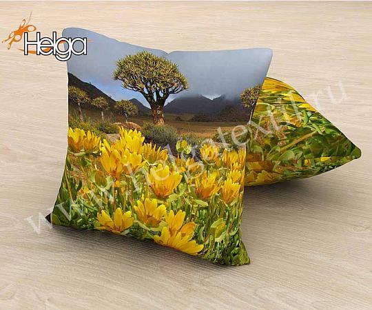 Купить Цветы в Южной Африке арт.ТФП2188 (45х45-1шт) фотоподушка (подушка Киплайт ТФП)