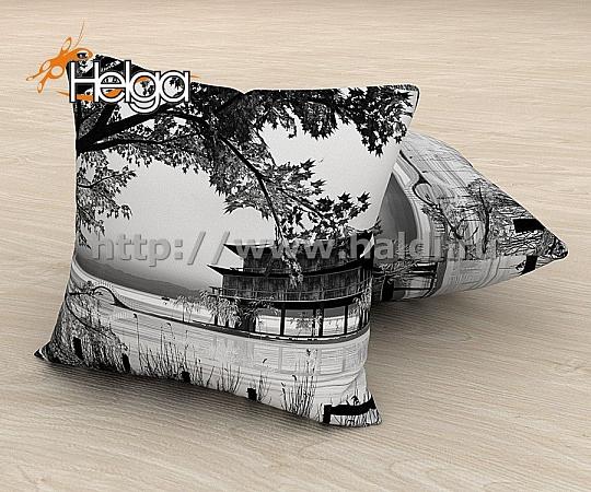 Купить Китайский пейзаж арт.ТФП3066 (45х45-1шт) фотоподушка (подушка Мокрый шелк ТФП)