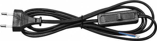 Купить Сетевой шнур с выключателем, 230V 1.9м черный, KF-HK-1