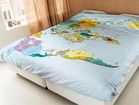 Купить Постельное белье 2,0-спальное  Карта Мира