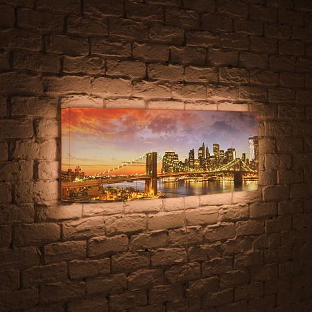 Купить Лайтбокс панорамный Бруклинский мост 60x180-p007