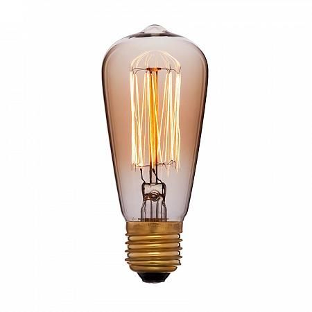 Купить Лампа накаливания E27 25W колба золотая 053-549