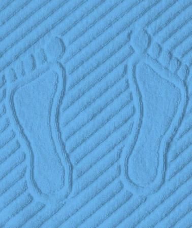 Купить Коврик для ног, махровая ткань, хлопок 100 % (Голубой)