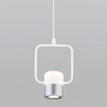 Купить Подвесной светодиодный светильник Eurosvet Oskar 50165/1 LED белый/серебро
