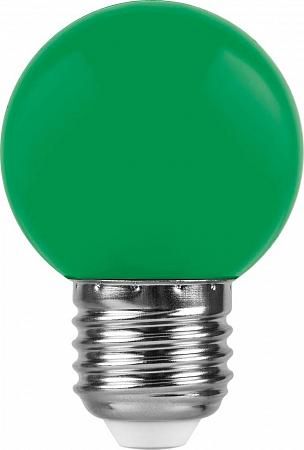 Купить Лампа светодиодная Feron LB-37 Шарик E27 1W Зеленый