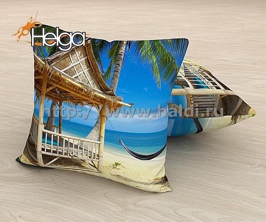 Купить Тропический пляж арт.ТФП2125 (45х45-1шт) фотоподушка (подушка Оксфорд ТФП)