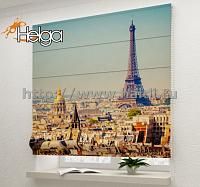 Купить Эйфелева башня Париж арт.ТФР3666 v2 римская фотоштора (Шифон 1v 60x160 ТФР)