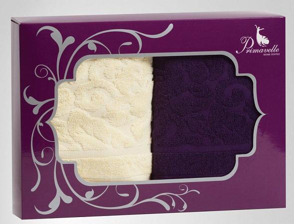Купить Набор из 2-х полотенец Fiona 50х90+50х90 в подарочной упаковке фиолетовый+ ваниль (42850509-F1428)