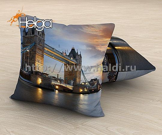 Купить Лондон Тауэрский мост арт.ТФП2592 v2 (45х45-1шт) фотоподушка (подушка Оксфорд ТФП)