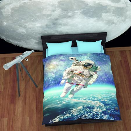 Купить Постельное белье 2,0-спальное  Астронавт в открытом космосе