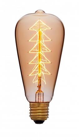 Купить Лампа накаливания E27 40W колба золотая 053-518	