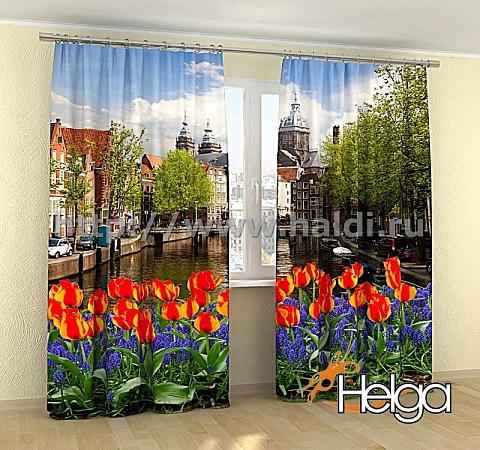 Купить Тюльпаны в Амстердаме арт.ТФА3908 v2 (145х275-2шт) фотошторы (штора Блэкаут ТФА)