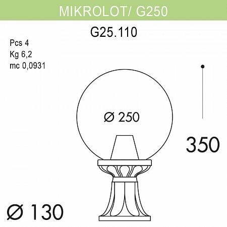 Купить Уличный светильник Fumagalli Microlot/G250 G25.110.000.AYE27