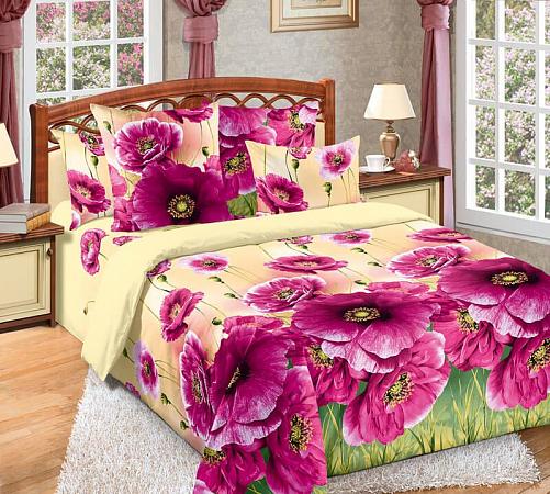 Купить Комплект постельного белья 2-спальный, поплин (Кармен 3 D, розовый)