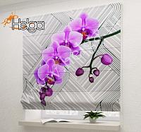 Купить Лиловые орхидеи арт.ТФР4819 римская фотоштора (Ализе 5v 140х160 ТФР)