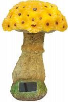 Купить Светильник садово-парковый "Гриб цветной" (желтый), 1 белый LED, батарейка 1*АА Ni-CD, 170*165*250мм,  E81