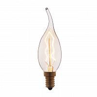 Купить Лампа накаливания E14 60W свеча на ветру прозрачная 3560-TW