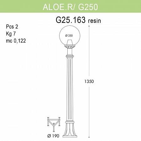 Купить Уличный светильник Fumagalli Aloe R/G250 G25.163.000.WYE27