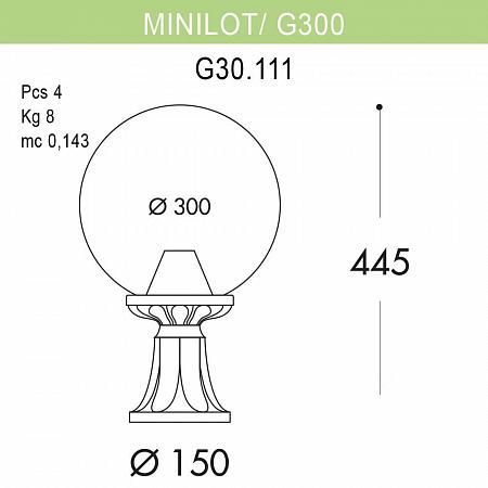 Купить Уличный светильник Fumagalli Minilot/G300 G30.111.000.BZE27