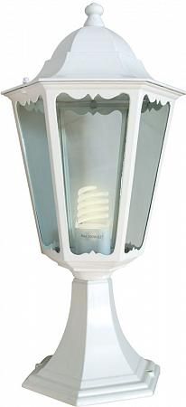 Купить Светильник садово-парковый Feron 6104 шестигранный на постамент 60W E27 230V, белый